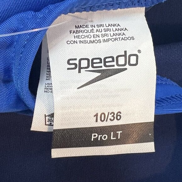 Speedo Pro LT Super Back Swimsuit One Piece Team Blue Speedo Size 10 / 36 NWT - Picture 11 of 15